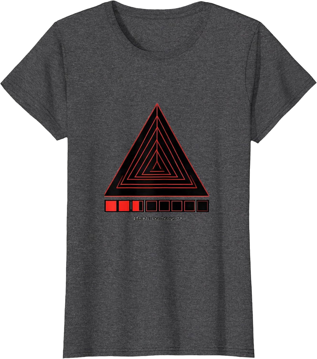 Women's Senior Load Balancer Funny Electrician Engineer Trade Humor T-Shirt - Dark Heather Grey
