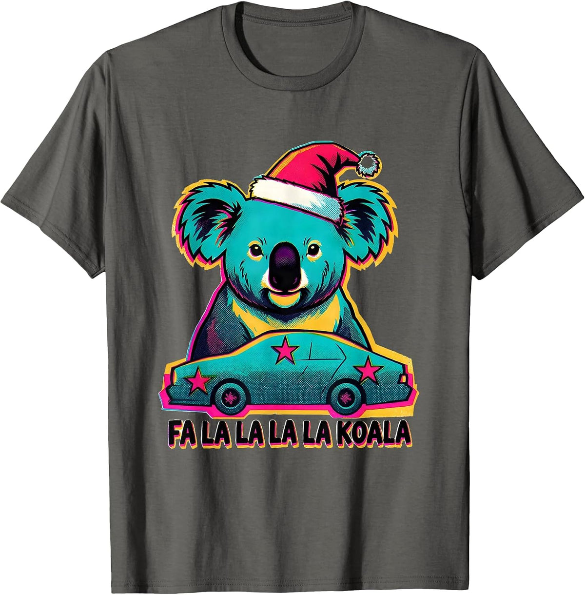 Men's Fa La La La La Koala Funny Koala Lover Australian Animal T-Shirt - Asphalt Grey