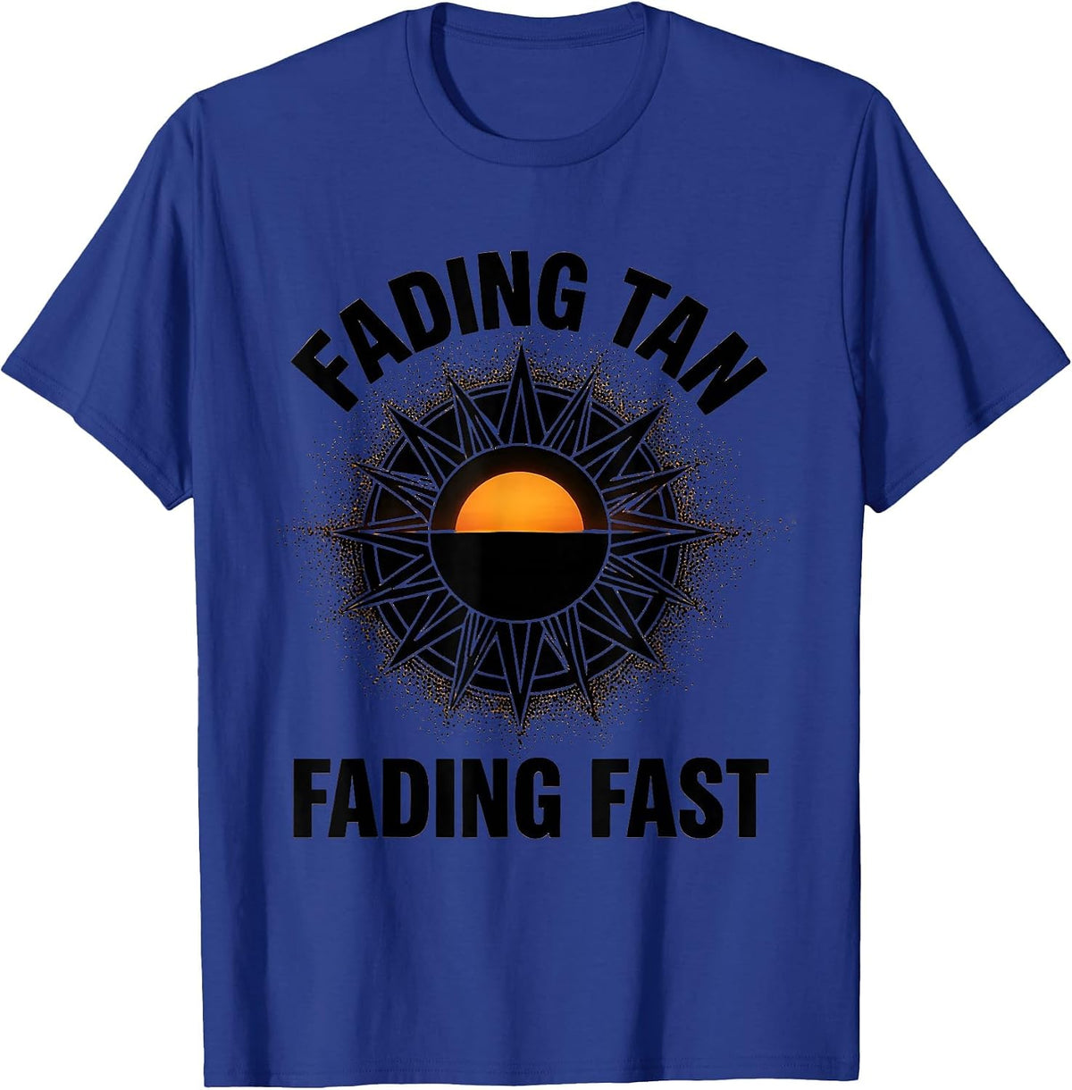 Fading Tan Fading Fast Late Summer Design T-Shirt - Royal Blue