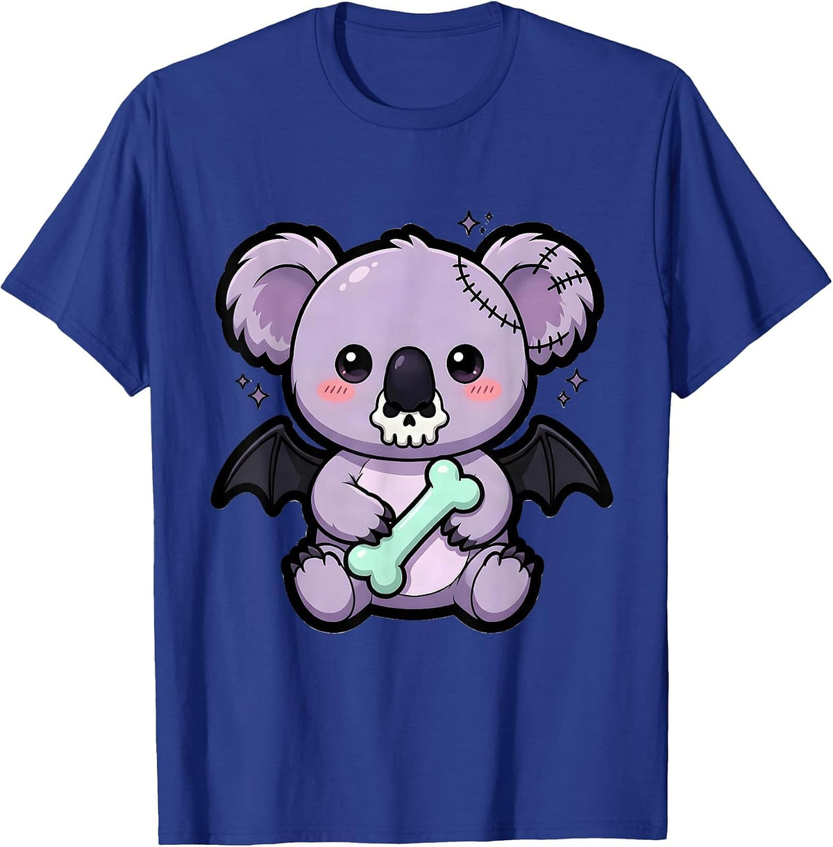 Men's Chibi Koala Pastel Goth Kawaii Creepy-Cute T-Shirt - Royal Blue