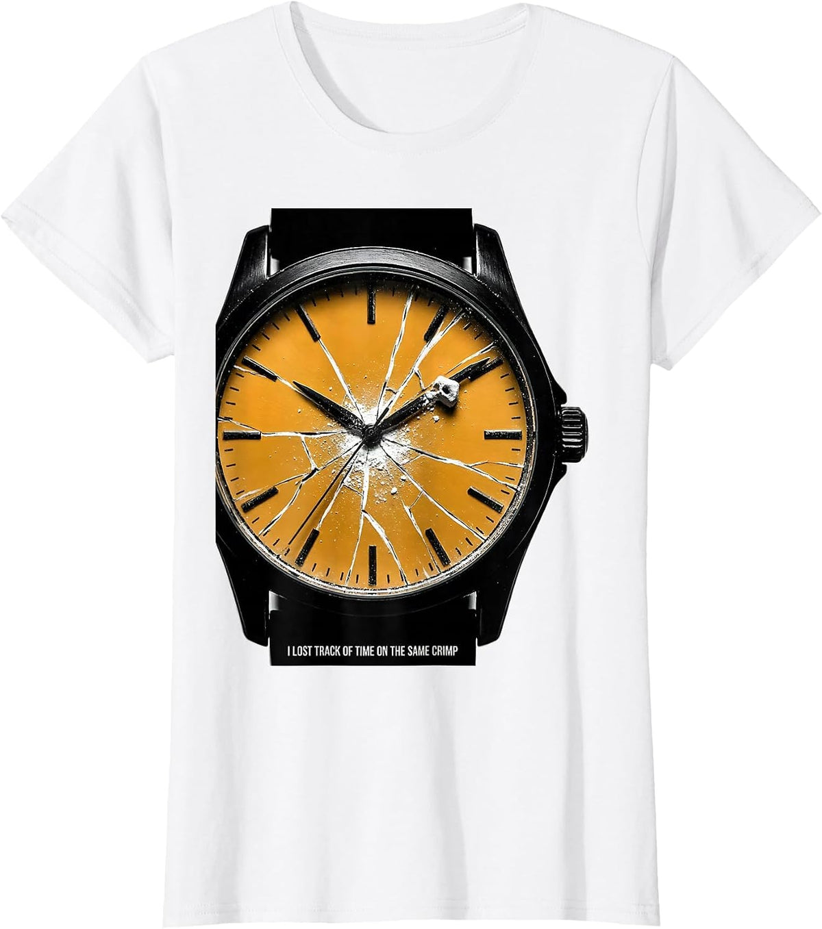 Women's I Lost Track Of Time On The Same Crimp Funny Rock Climbing T-Shirt - White