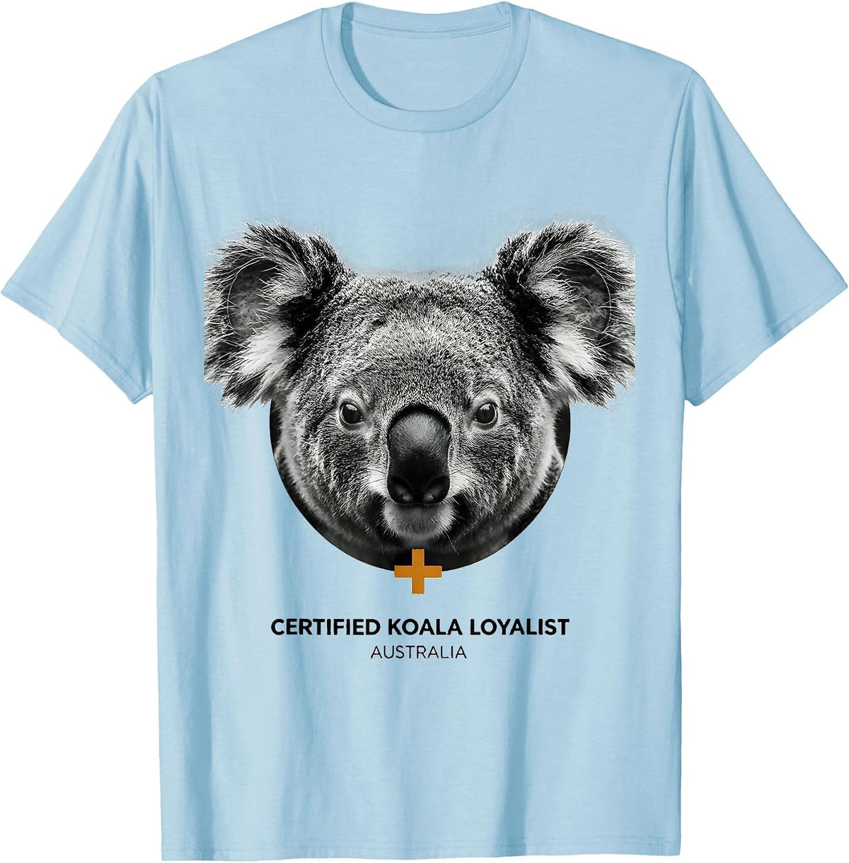 Men's Certified Koala Loyalist Australia National Pride Souvenir T-Shirt - Baby Blue