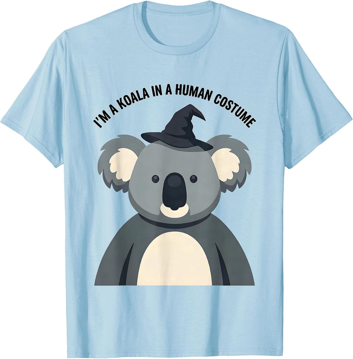 Men's I'm a Koala in a Human Costume Funny Halloween Pun T-Shirt - Baby Blue