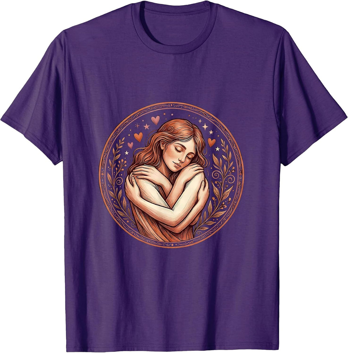 I Love Me Self-Embrace Graphic Design T-Shirt - Purple