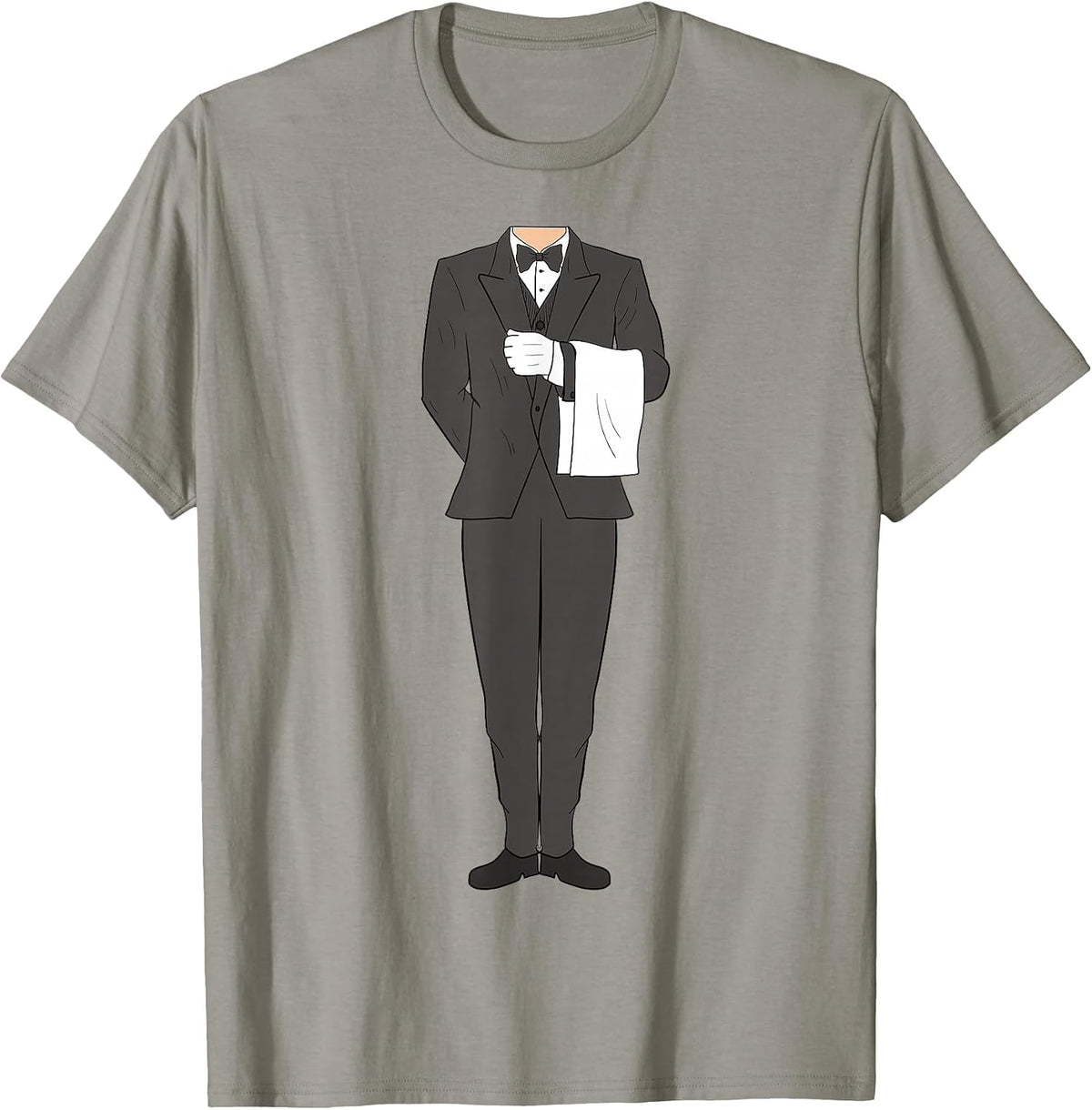 Butler Halloween Costume Outfit Funny T-Shirt - Slate Grey