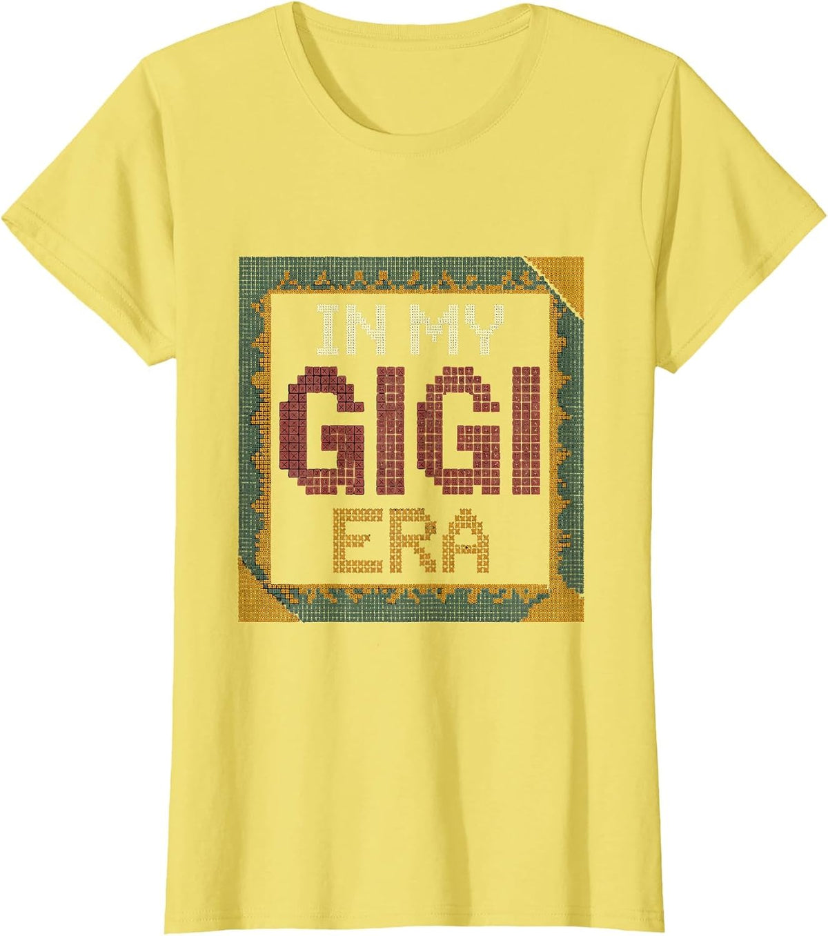 In My Gigi Era Funny Sarcastic Retro Groovy Mothers Day T-Shirt - Lemon Yellow