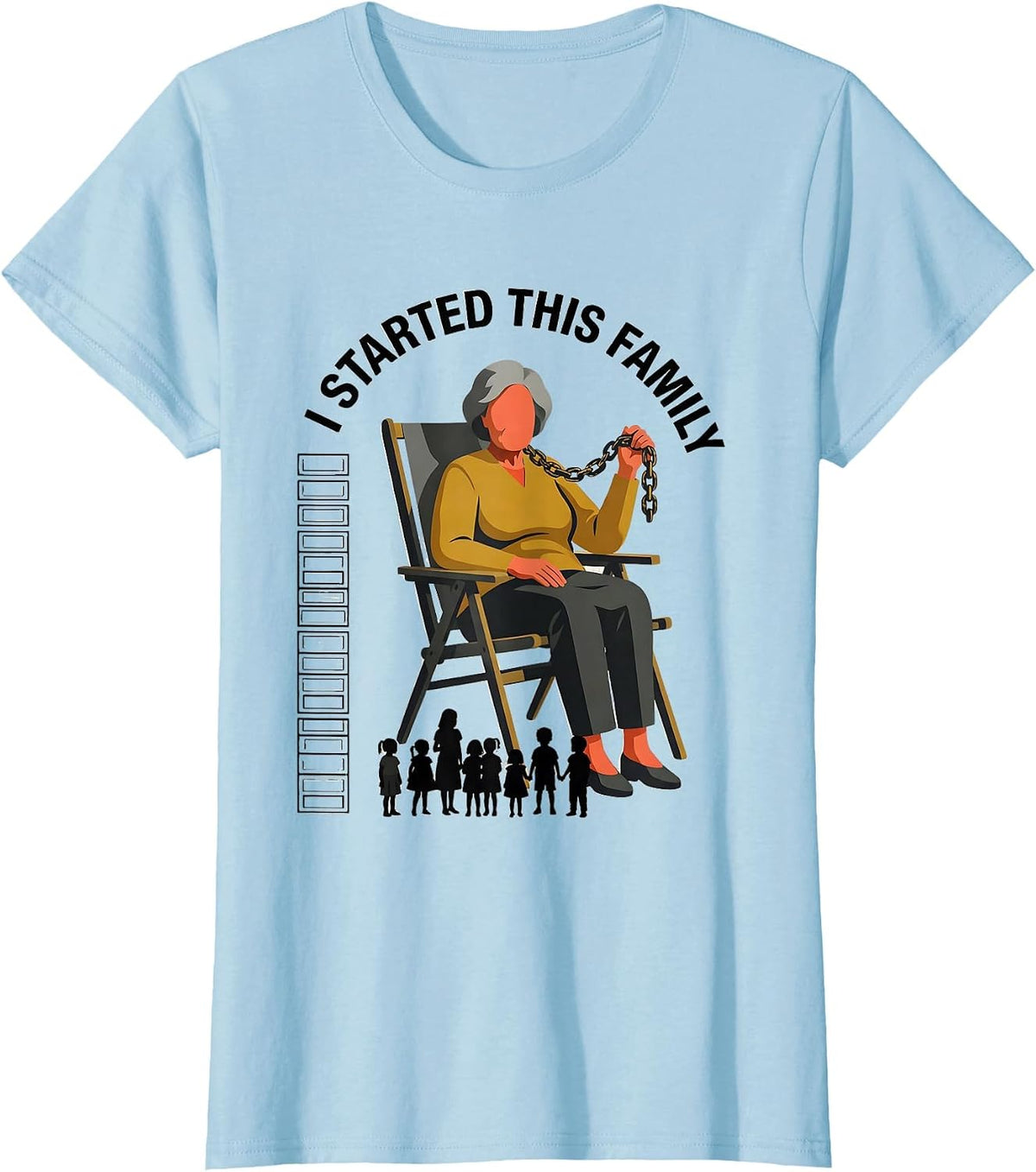 I Started This Family Funny Family Reunion Matching 2026 T-Shirt - Baby Blue
