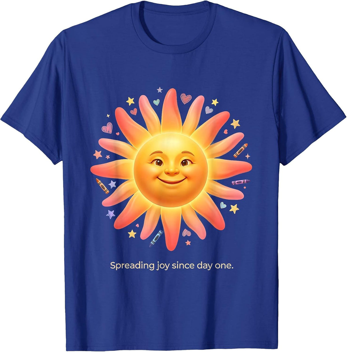 Spreading Joy Since Day One Preschool Teacher T-Shirt - Royal Blue