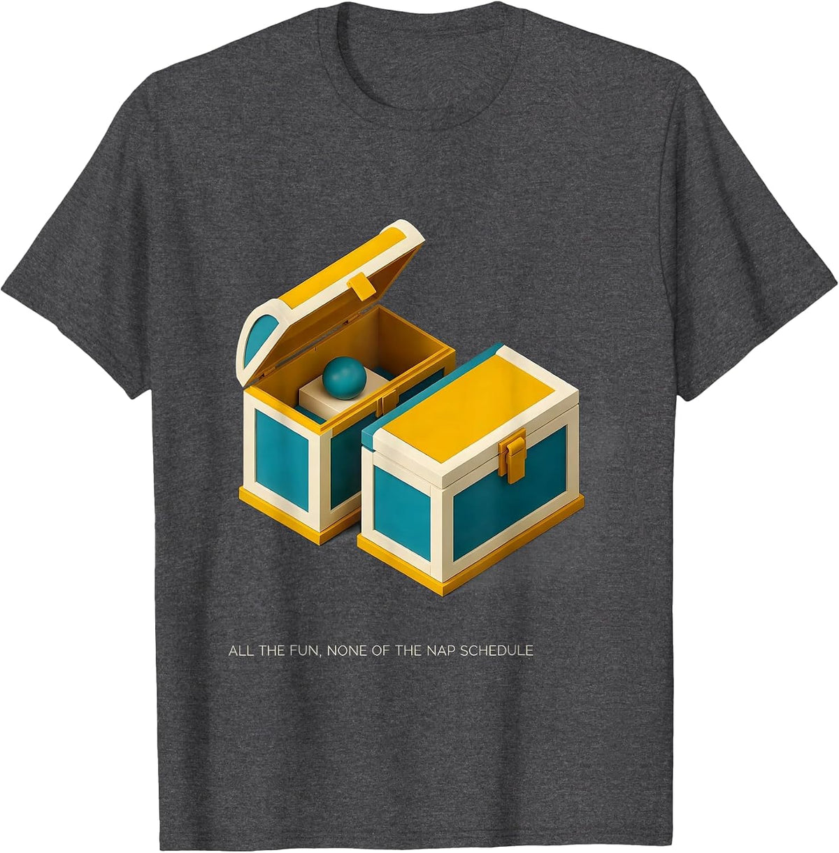 All The Fun None Of The Nap Schedule Funny Uncle Gift T-Shirt - Dark Heather Grey