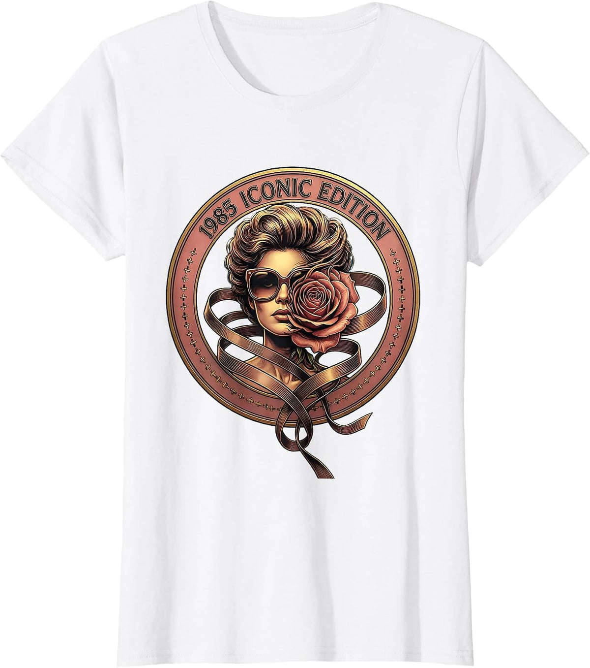Vintage 1985 Iconic Edition Classic Retro Design T-Shirt - White