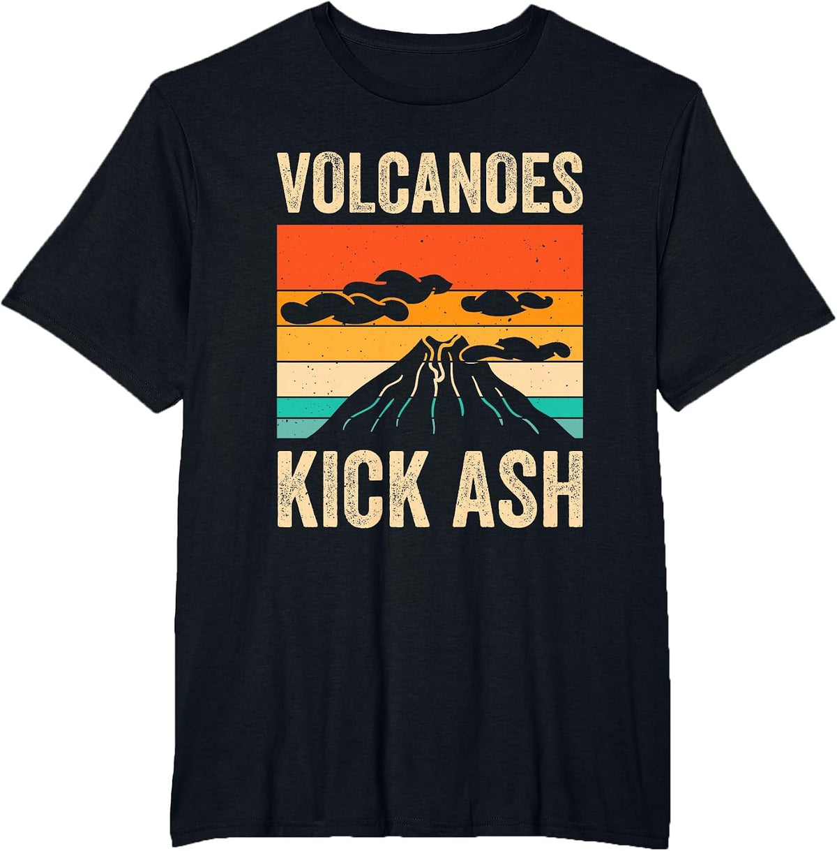 Volcanoes Kick Ash T-Shirt - Black