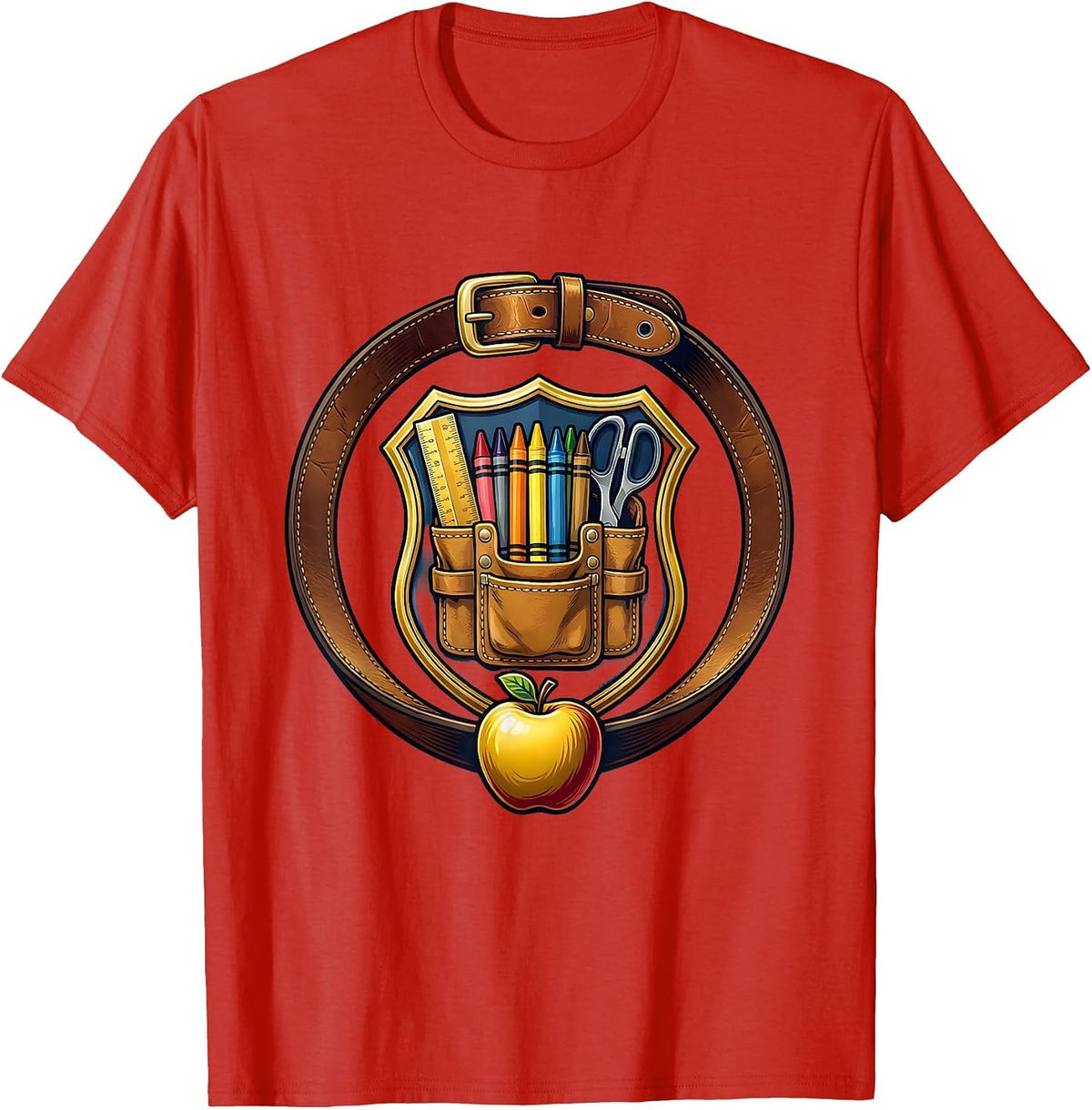 Men's Sped Teacher Toolbelt Graphic Design Gift T-Shirt - Red