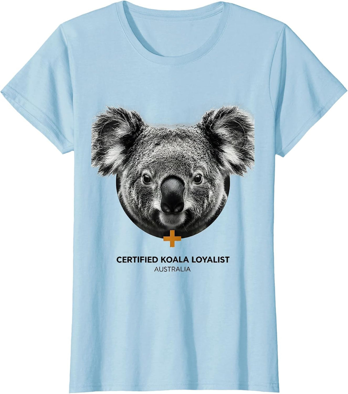 Women's Certified Koala Loyalist Australia National Pride Souvenir T-Shirt - Baby Blue