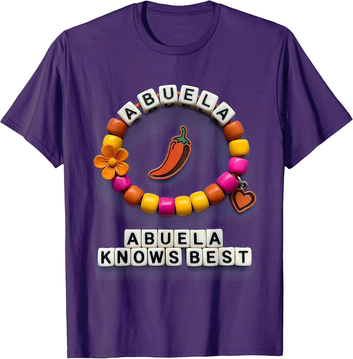 Abuela Knows Best Mexican Heritage Design T-Shirt - Purple