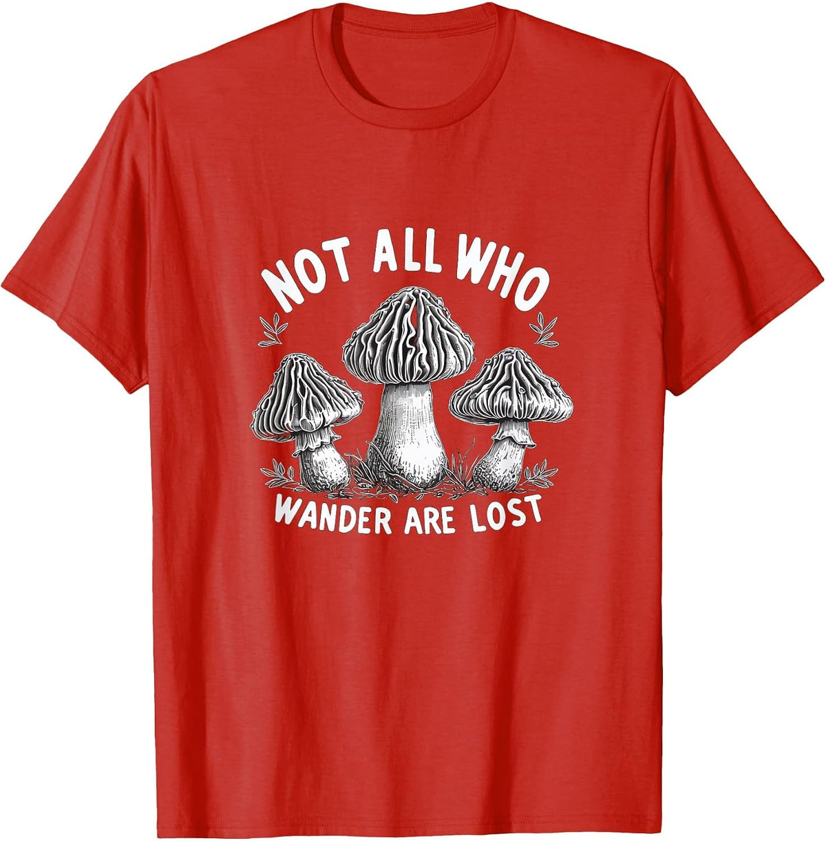 Mushroom Hunter Foraging Funny 09WSNF T-Shirt - Red