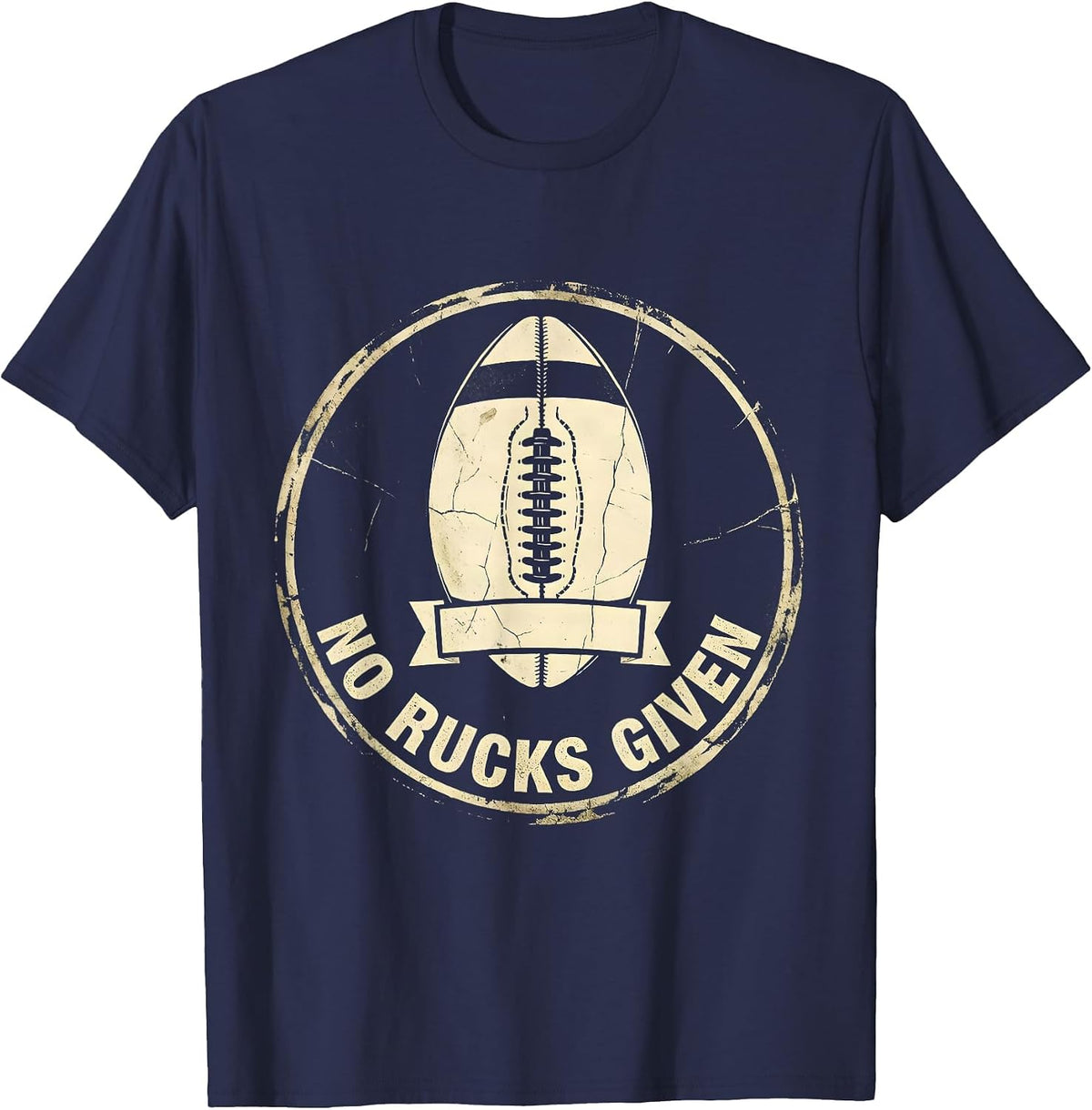 No Rucks Given Funny Rugby Design T-Shirt - Navy Blue