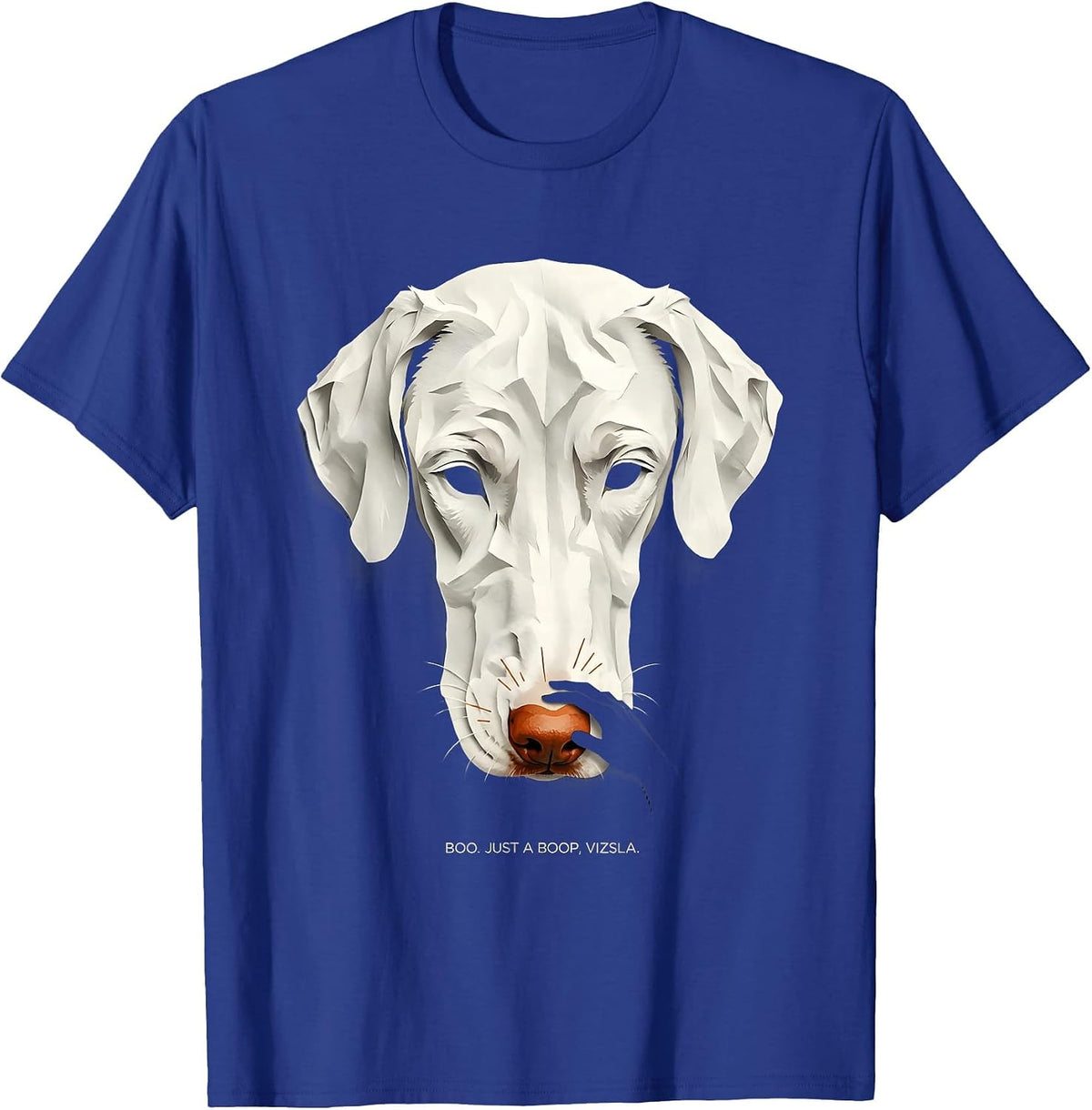 Boo Just A Boop Vizsla Funny Ghost Dog Lover Halloween T-Shirt - Royal Blue