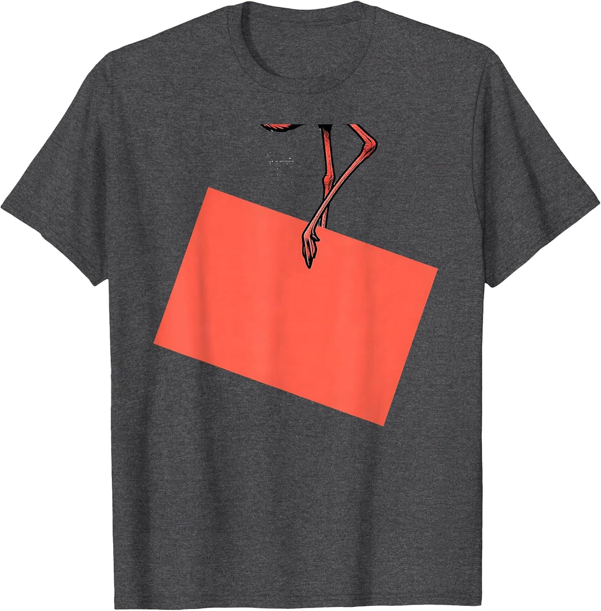 Men's Suspended Flamingo Pink Novelty Bird Humor Gift T-Shirt - Dark Heather Grey