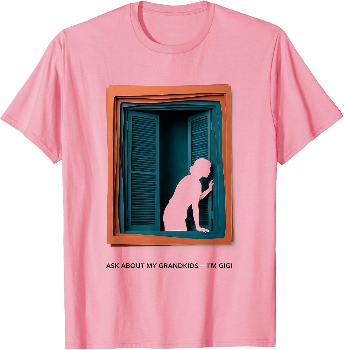 Men's Ask About My Grandkids I'm Gigi Funny Grandma Humor T-Shirt - Pink