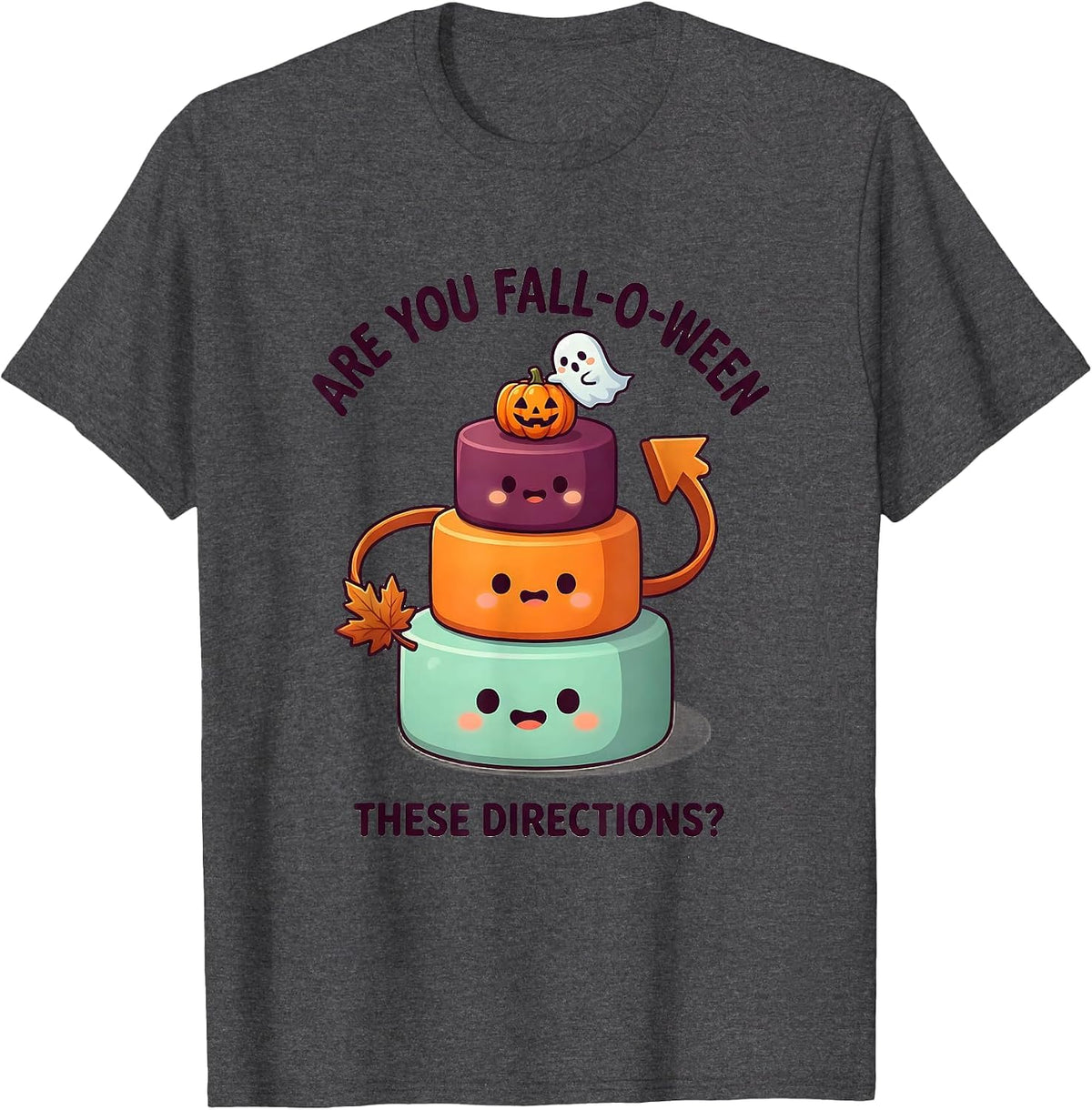 Are You Fall-O-Ween These Directions Cute Kawaii Teacher T-Shirt - Dark Heather Grey