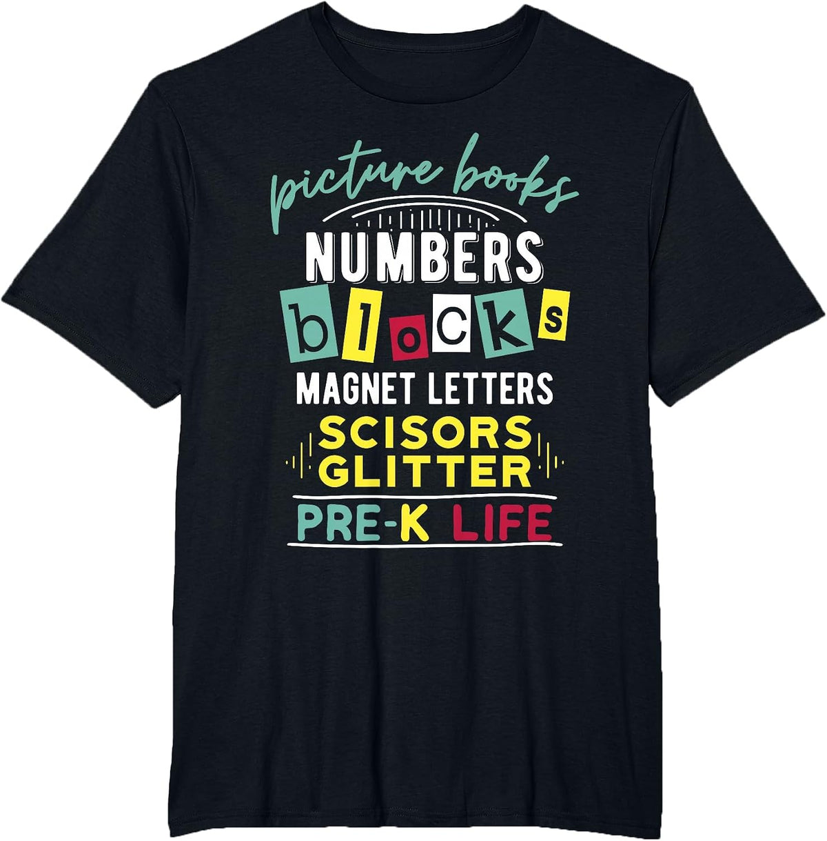 Pre-K Life T-Shirt, Preschool Teacher Tees T-Shirt - Black