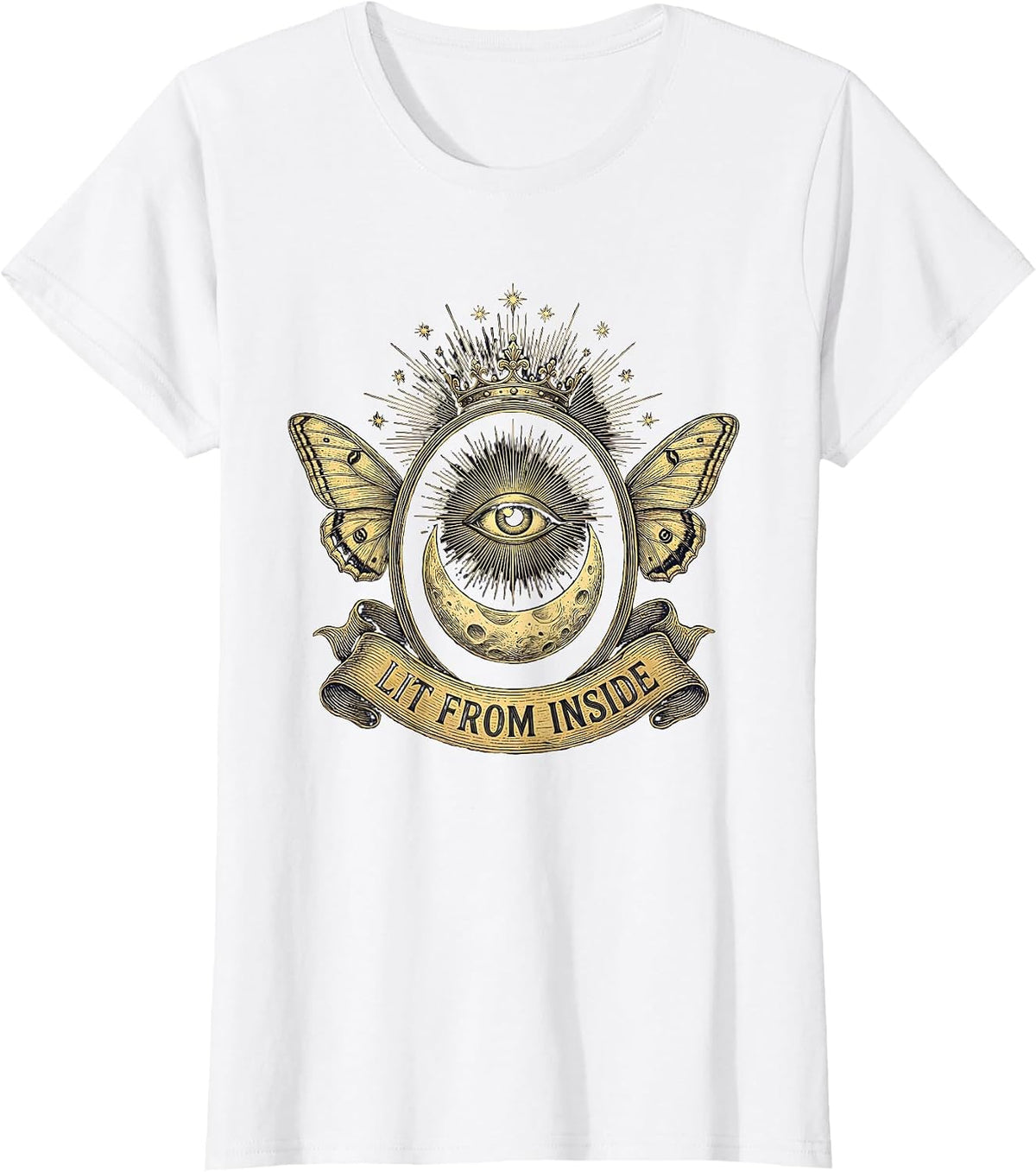 Lit From Inside K-Beauty Glass Skin Design T-Shirt - White