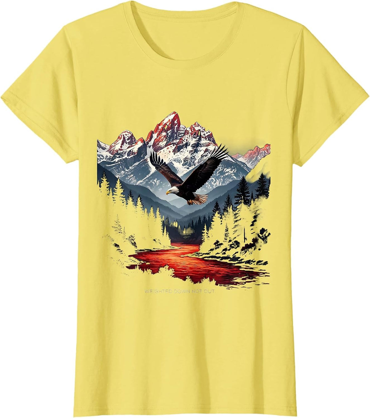 Weighted Down Not Out Anxiety Awareness Design T-Shirt - Lemon Yellow