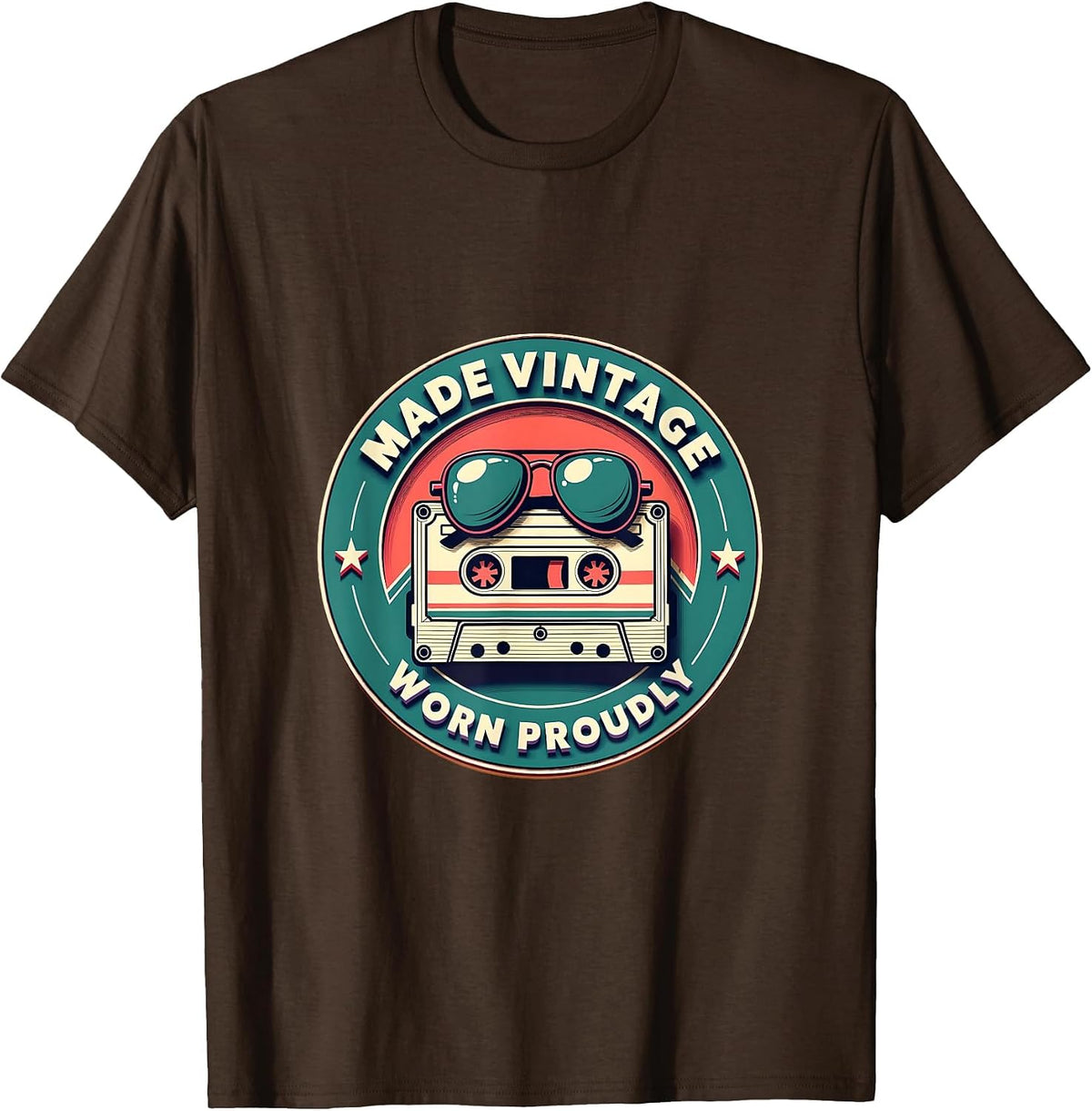 Made Vintage Worn Proudly 1985 Classic Design T-Shirt - Brown
