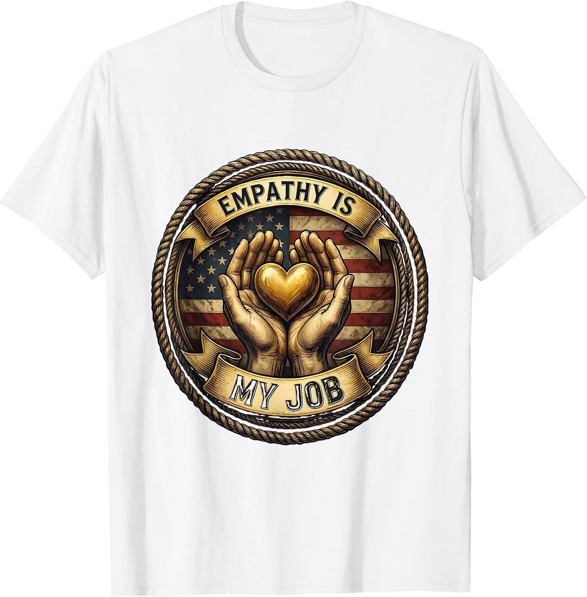 Men's Empathy Is My Job Paraprofessional Design T-Shirt - White