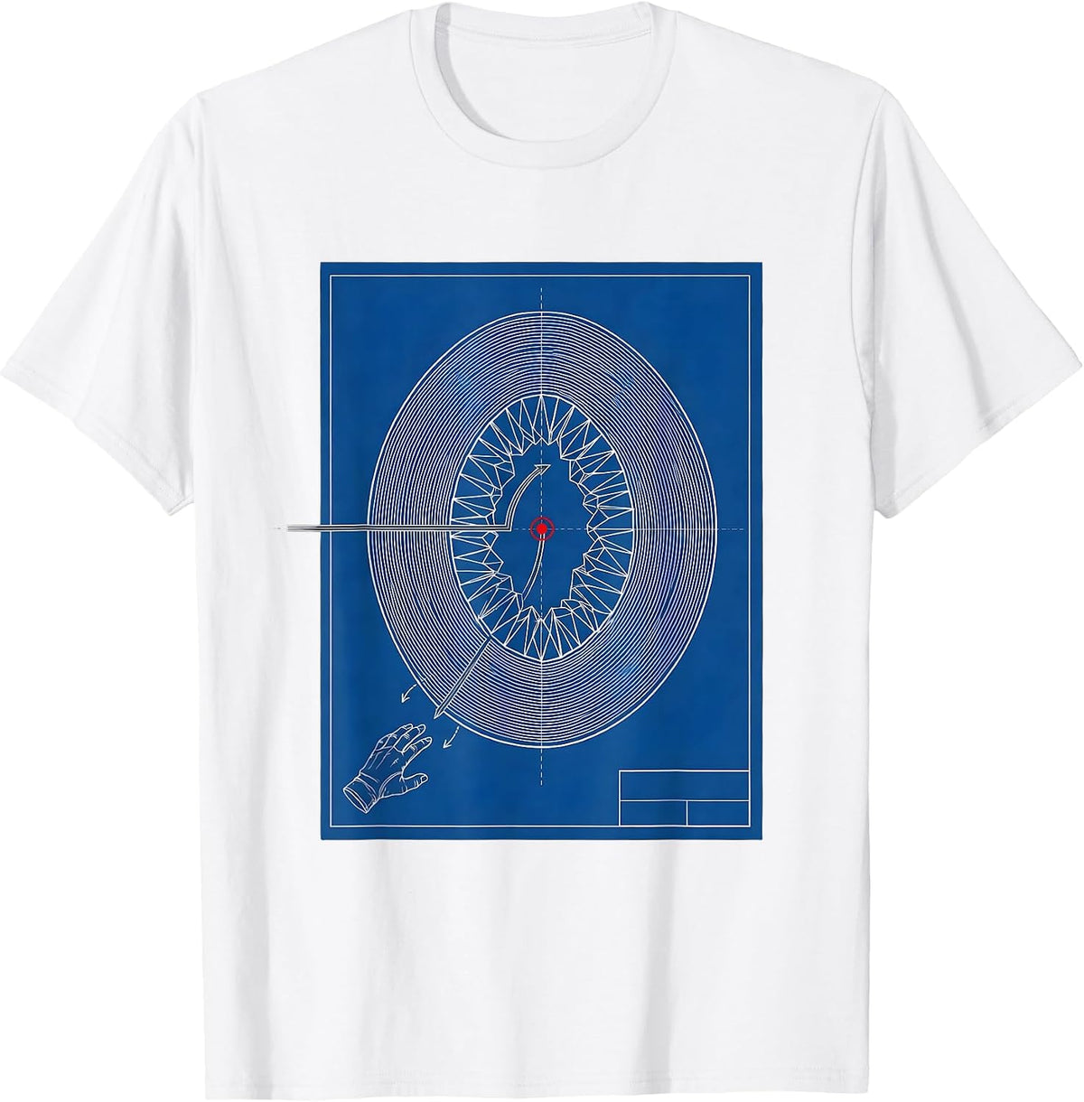 Men's Geode Cross Section Field Route Rock Collector Geology Humor T-Shirt - White