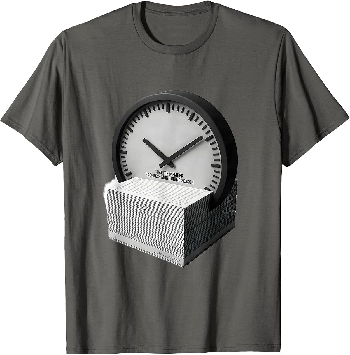 Charter Member Progress Monitoring Season Special Education T-Shirt - Asphalt Grey
