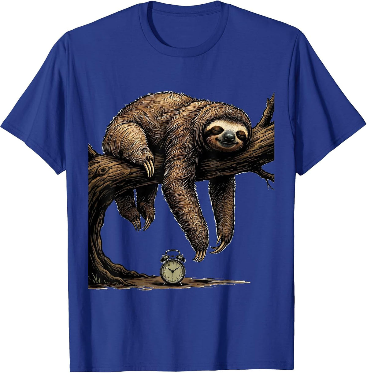 Men's Sleepy Sloth Lazy Humor Animal Lover Gift T-Shirt - Royal Blue