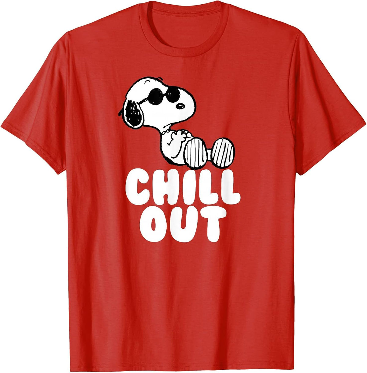 Peanuts Chill Out Snoopy T-Shirt - Red