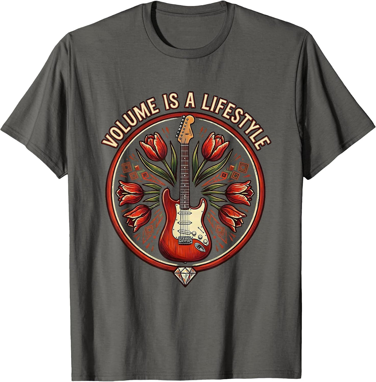 Volume Is a Lifestyle Metal Band Graphic T-Shirt - Asphalt Grey
