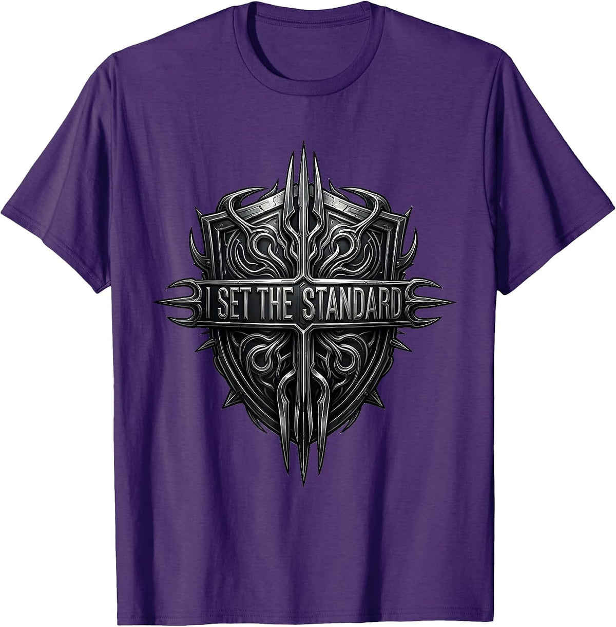 I Set The Standard Bold Statement Design T-Shirt - Purple