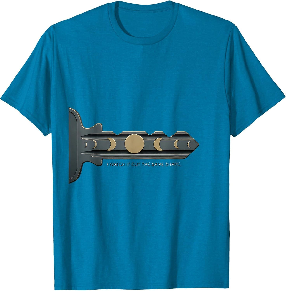 I Watch It Cut The Same Shape Astronomy Lunar Cycle T-Shirt - Sapphire Blue