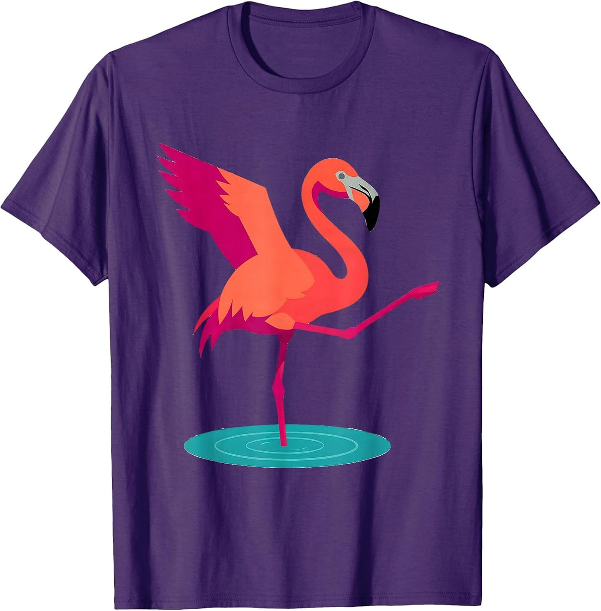 Stubborn Flamingo Funny Animal Humor Bird Lover T-Shirt - Purple