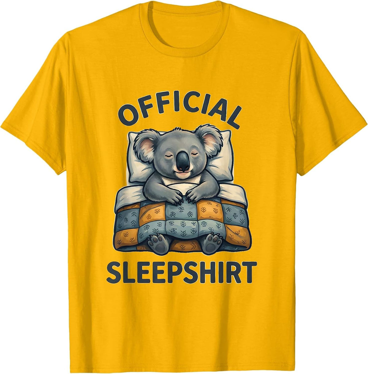 Official Sleepshirt Cute Koala Animal Lover Cozy Humor T-Shirt - Golden Yellow