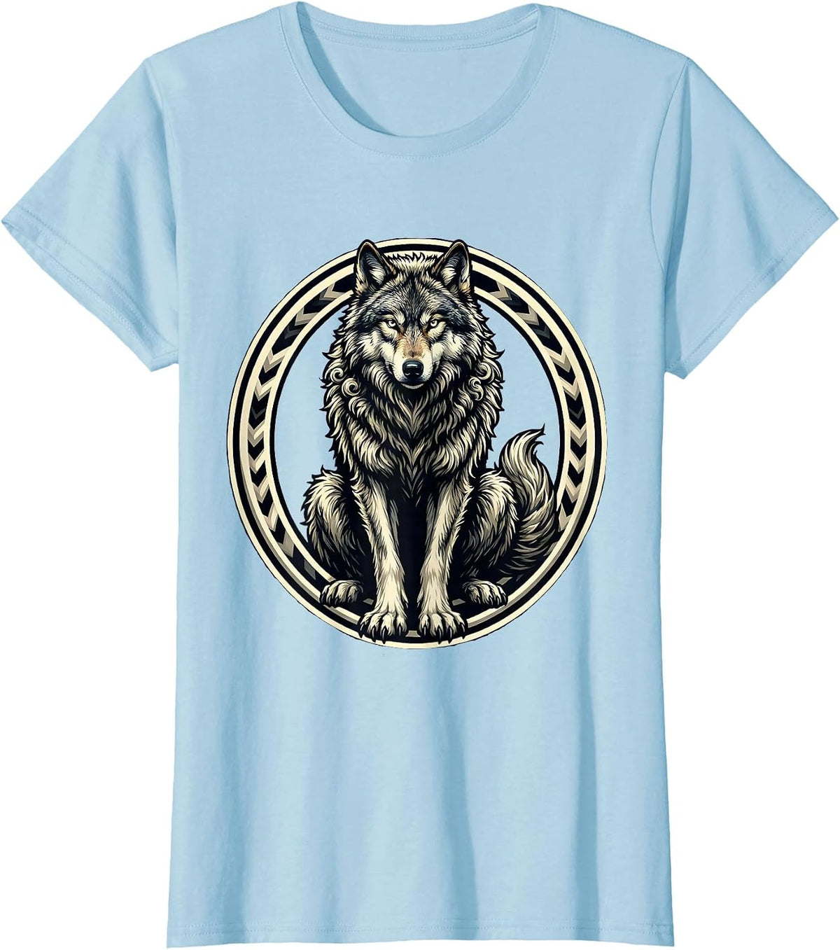 White Lies Wolf in Sheep's Wool Graphic Tee T-Shirt - Baby Blue