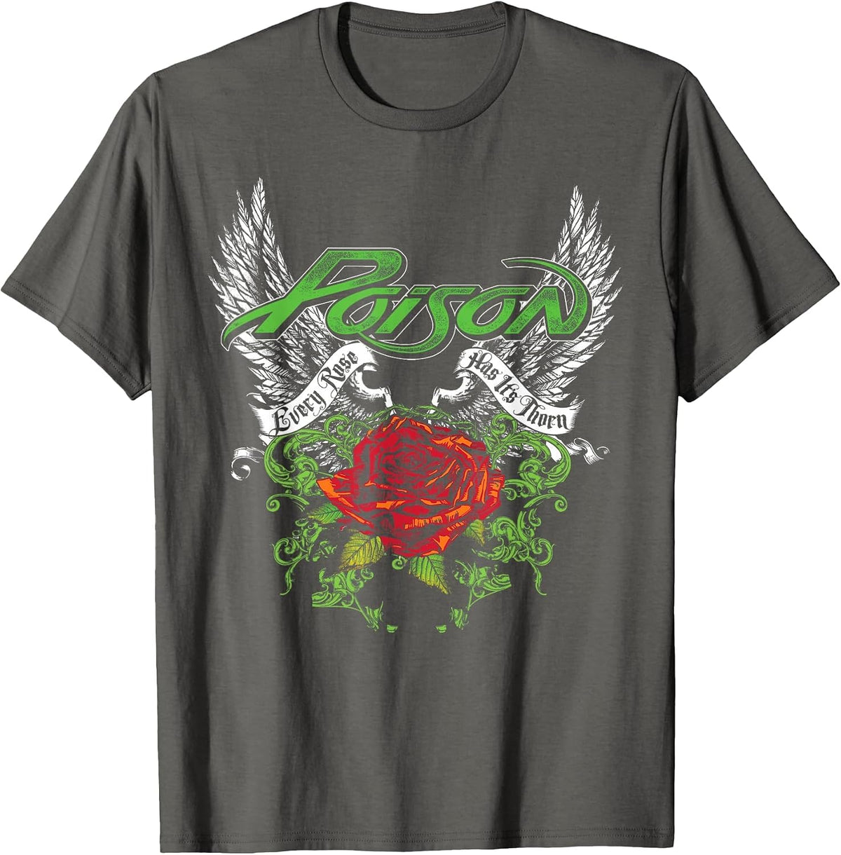 Poison - Thorns & Wings T-Shirt - Asphalt Grey