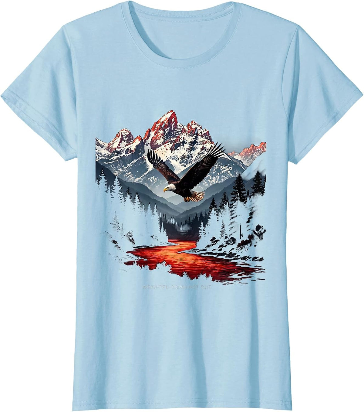 Weighted Down Not Out Anxiety Awareness Design T-Shirt - Baby Blue