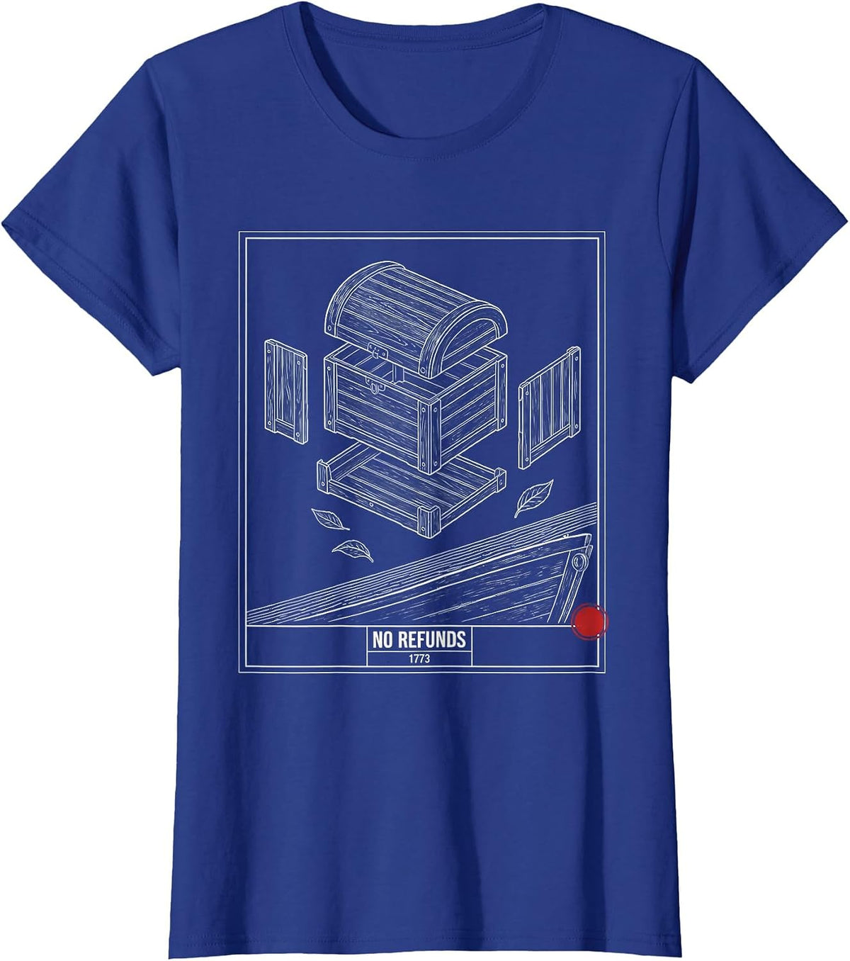 Women's No Refunds 1773 Funny History Teacher Spilling The Tea Since T-Shirt - Royal Blue