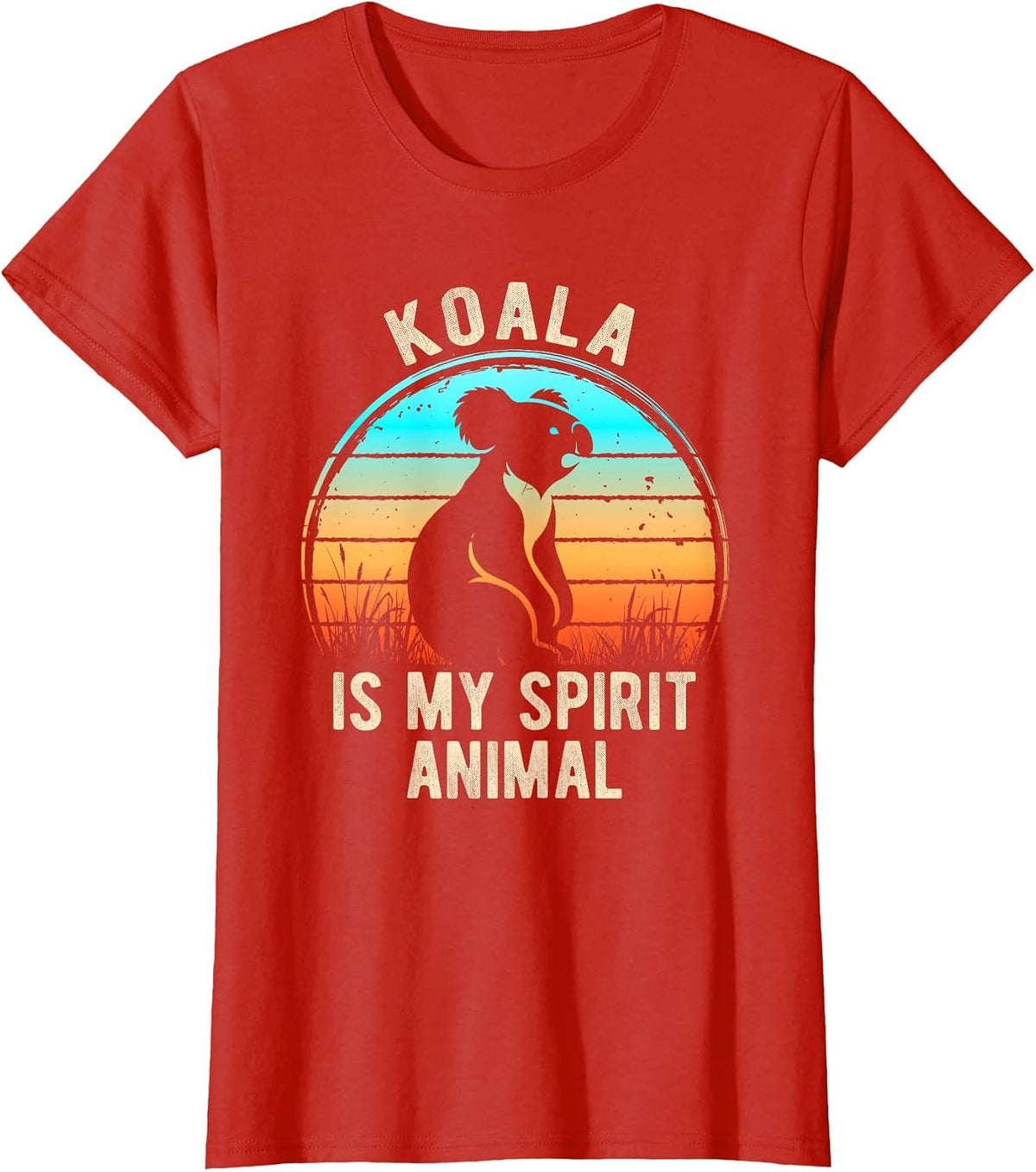 Koala is My Spirit Animal Australia Retro Nature T-Shirt - Red