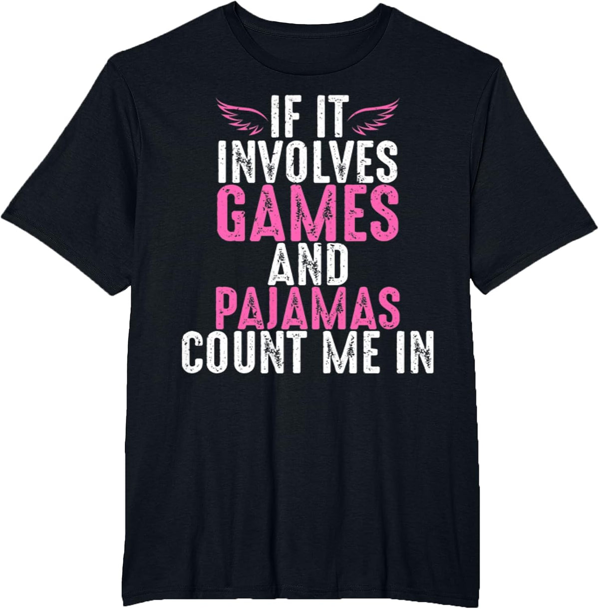 Funny Board Games and Pajamas T-Shirt - Black