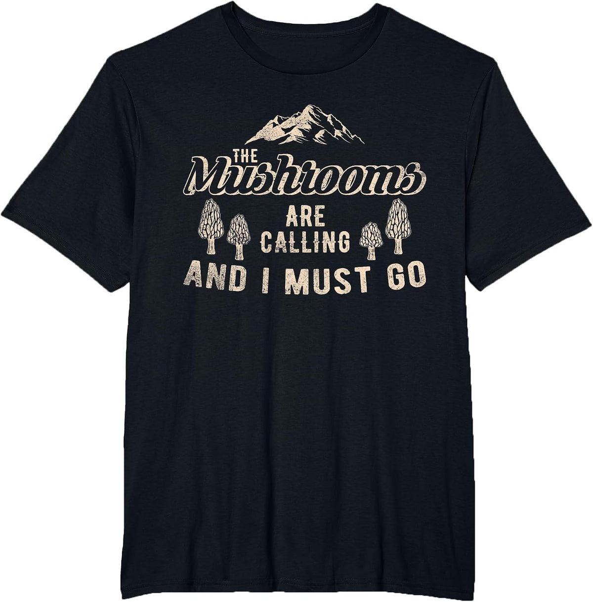 Mushroom Mycology Fungi Mushrooms Foraging T-Shirt - Black