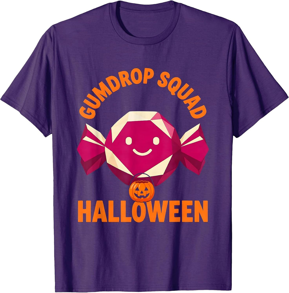 Men's Gumdrop Squad Halloween Costume Candy-Themed Group Humor T-Shirt - Purple