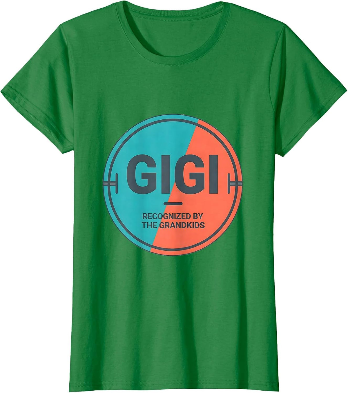 Women's Gigi Recognized By The Grandkids Funny Grandma Humor T-Shirt - Kelly Green