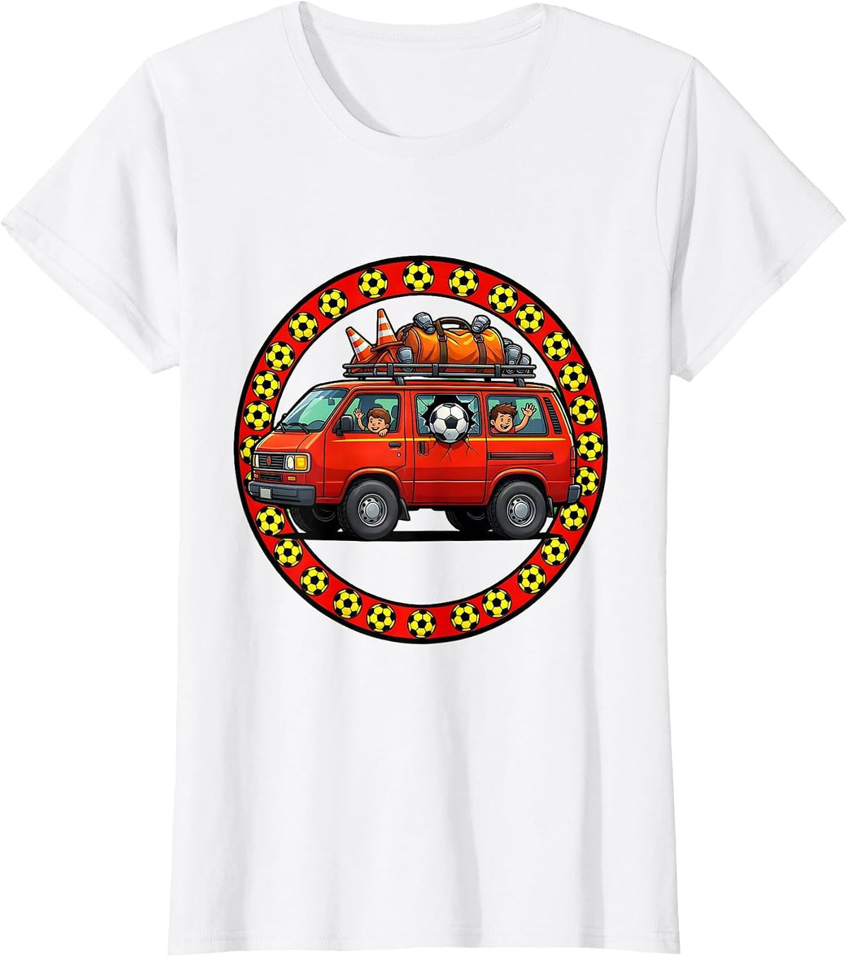 Women's Soccer Dad Minivan Graphic Tee T-Shirt - White