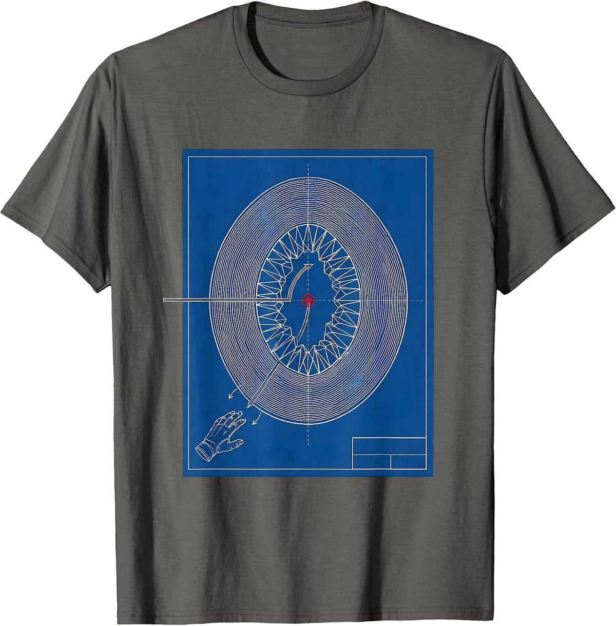 Men's Geode Cross Section Field Route Rock Collector Geology Humor T-Shirt - Asphalt Grey
