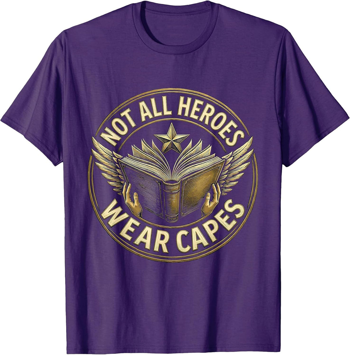 Men's Not All Heroes Wear Capes Sped Teacher Design T-Shirt - Purple